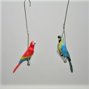 1/4" scale pair of swinging parrots kit - Click Image to Close